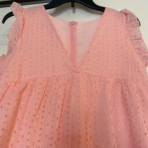 Pink eyelet babydoll dress/skort.